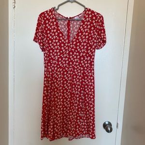 GAP red floral dress